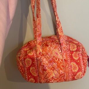 Vera Bradley pink and orange sherbet mini duffle